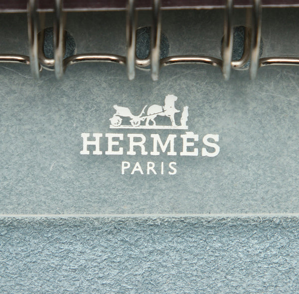 エルメス ユリス トリヨン ブルージーン レザー 手帳カバー ユニセックス HERMES 中古