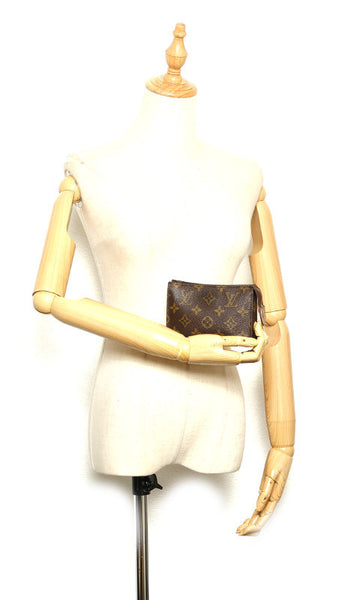 ルイ ヴィトン モノグラム ポシュットワレ15 M47546 ブラウン PVC レザー ポーチ ユニセックス LOUIS VUITTON 中古