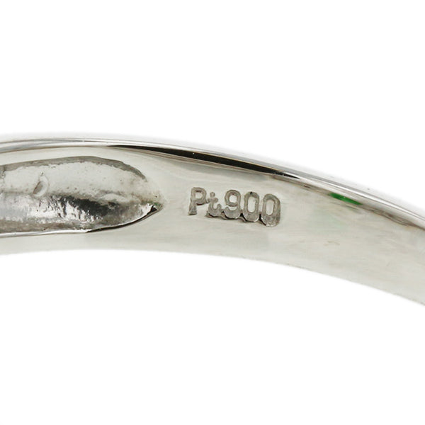 Pt900 プラチナ グロッシュラライトガーネット0.75ct ダイヤ0.24ct リング 指輪 レディース 12号 【中古】