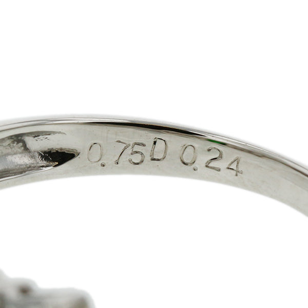 Pt900 プラチナ グロッシュラライトガーネット0.75ct ダイヤ0.24ct リング 指輪 レディース 12号 【中古】