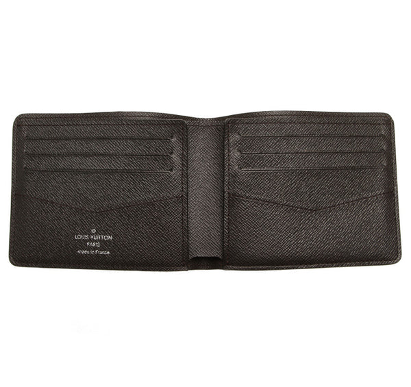 ルイ ヴィトン ダミエ ミュルティプル CT2199 ブラウン 茶 PVC レザー 二つ折り財布 メンズ LOUIS VUITTON 中古