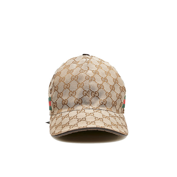 グッチ GGキャンバス シェリー 200035 ベージュ キャンバス キャップ メンズ GUCCI 【中古】