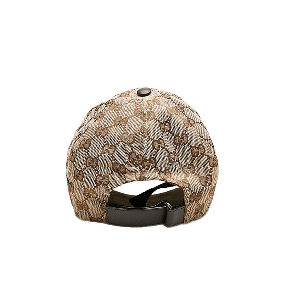 グッチ GGキャンバス シェリー 200035 ベージュ キャンバス キャップ メンズ GUCCI 【中古】