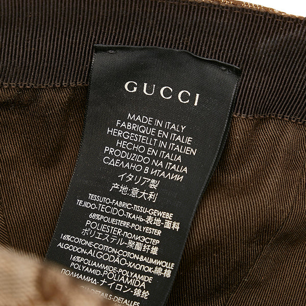 グッチ GGキャンバス シェリー 200035 ベージュ キャンバス キャップ メンズ GUCCI 【中古】