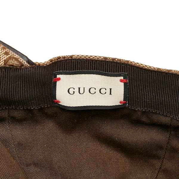 グッチ GGキャンバス シェリー 200035 ベージュ キャンバス キャップ メンズ GUCCI 【中古】