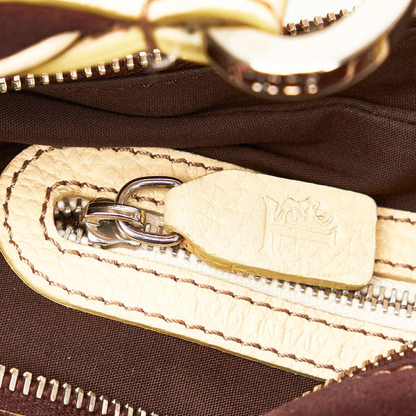 トッズ ワンショルダーバッグ ブラウン ホワイト スウェード レザー レディース TOD’S 【中古】