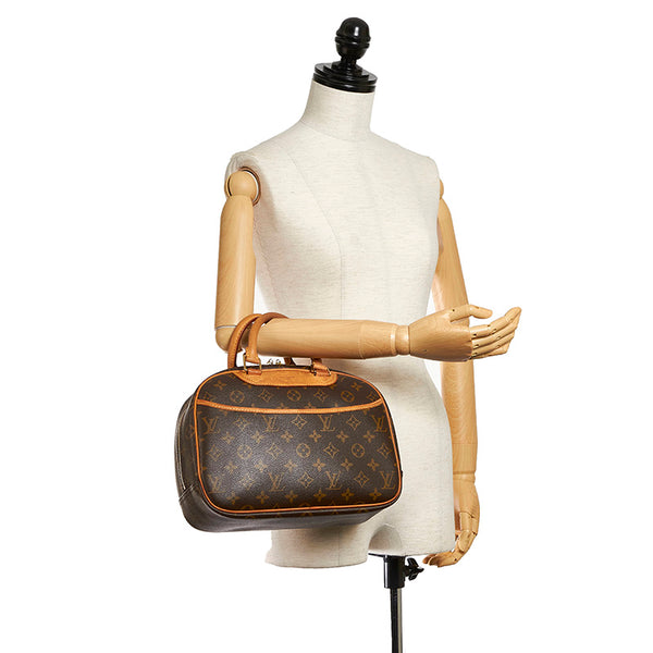 ルイ ヴィトン モノグラム トゥルーヴィル M42228 ブラウン PVC レザー ボストンバッグ レディース LOUIS VUITTON 【中古】