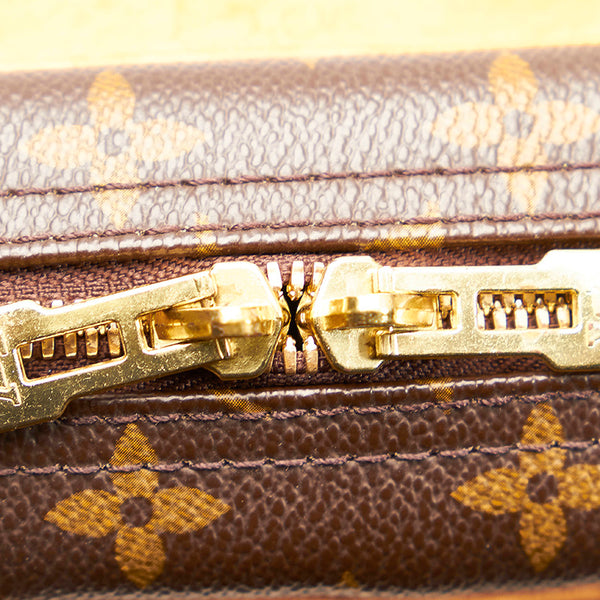 ルイ ヴィトン モノグラム トゥルーヴィル M42228 ブラウン PVC レザー ボストンバッグ レディース LOUIS VUITTON 【中古】