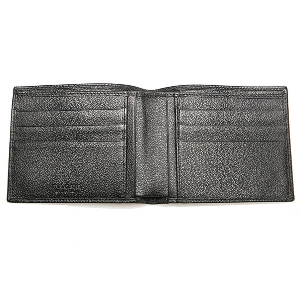 ブルガリ ブラック レザー 二つ折り財布 メンズ BVLGARI 【中古】