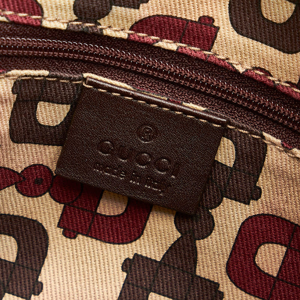 グッチ グッチシマ 130738 ブラウン レザー ハンドバッグ レディース GUCCI 【中古】