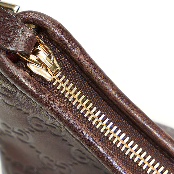 グッチ グッチシマ 130738 ブラウン レザー ハンドバッグ レディース GUCCI 【中古】