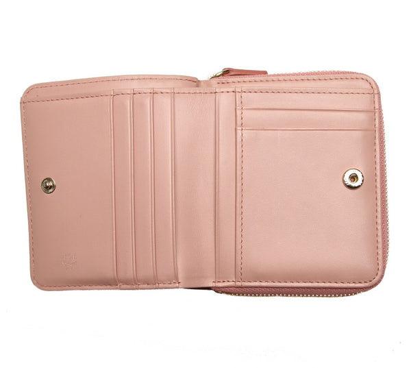 エム シー エム ピンク レザー 長財布 レディース MCM 中古