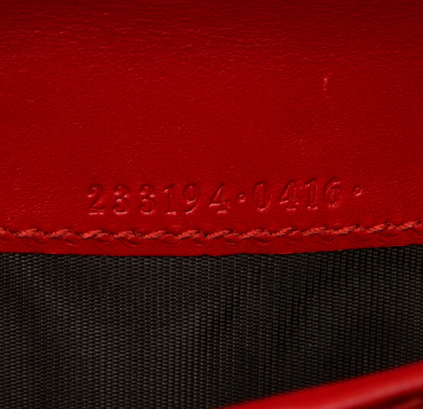 グッチ グッチシマ レッド レザー ラウンドファスナー 長財布 メンズ GUCCI 中古