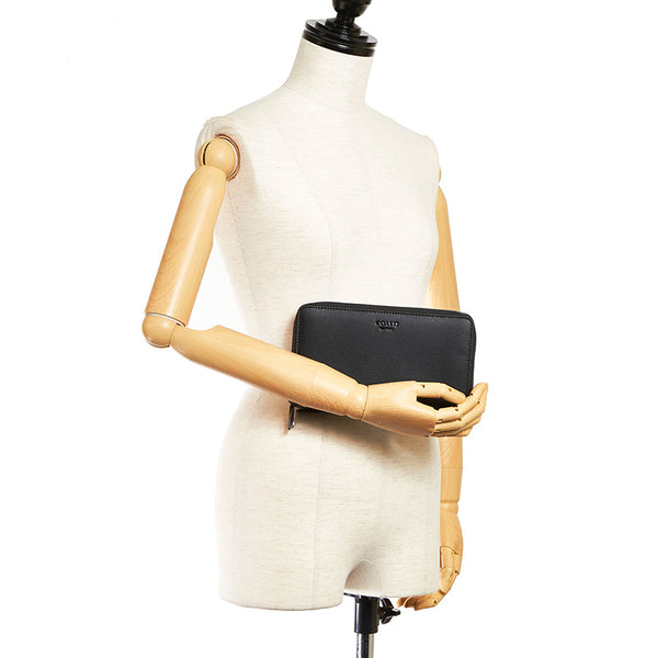 コーチ ブラック レザー ラウンドファスナー 長財布 メンズ COACH 【中古】