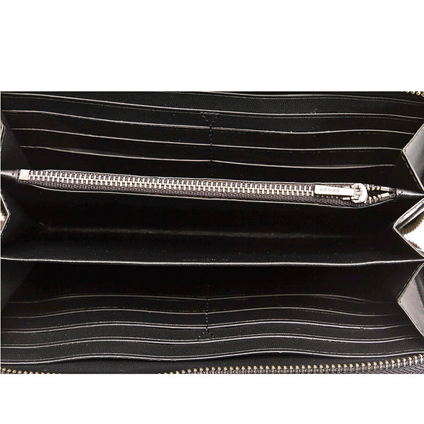 コーチ ブラック レザー ラウンドファスナー 長財布 メンズ COACH 【中古】