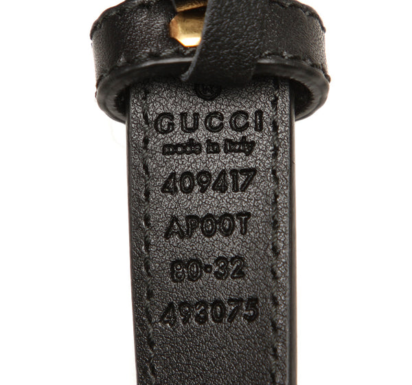 グッチ GGマーモント 409417 ブラック レザー ベルト レディース GUCCI 中古