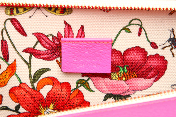 グッチ フローラ ネオン 550141 ピンク マルチ キャンバス レザー ハンドバッグ ショルダーバッグ 2WAY レディース GUCCI 中古