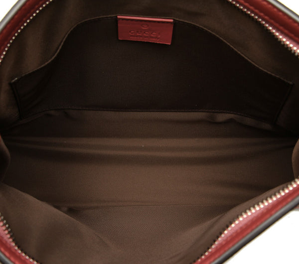 グッチ GGブルームス 430268 ブラウン レッド PVC レザー ハンドバッグ レディース GUCCI 中古