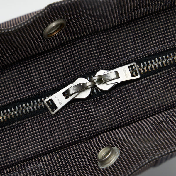エルメス エールラインPM ハンドバッグ トートバッグ グレー キャンバス レディース HERMES 【中古】