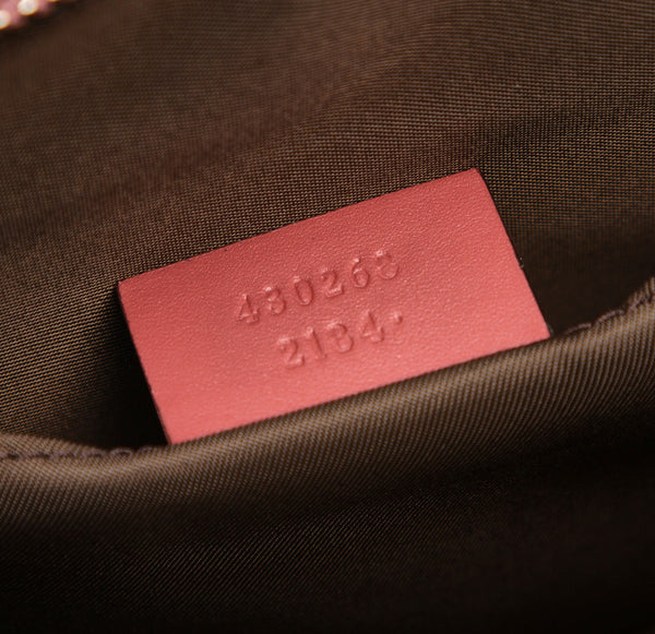 グッチ GGブルームス 430268 ブラウン レッド PVC レザー ハンドバッグ レディース GUCCI 中古