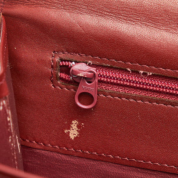 カルティエ マスト ボルドー レザー ショルダーバッグ レディース CARTIER 【中古】