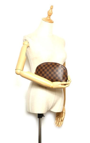 ルイ ヴィトン ダミエ コスメティックGM N23345 ブラウン PVC レザー ポーチ レディース LOUIS VUITTON 中古