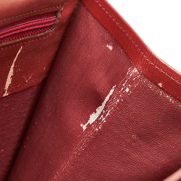 カルティエ マスト ボルドー レザー ショルダーバッグ レディース CARTIER 【中古】