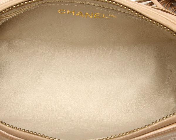 シャネル ココマーク ベージュ ラムスキン 肩掛け ショルダーバッグ レディース CHANEL 中古