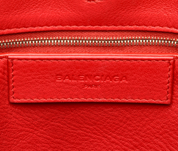 バレンシアガ 370926 レッド レザー ハンドバッグ レディース BALENCIAGA 中古