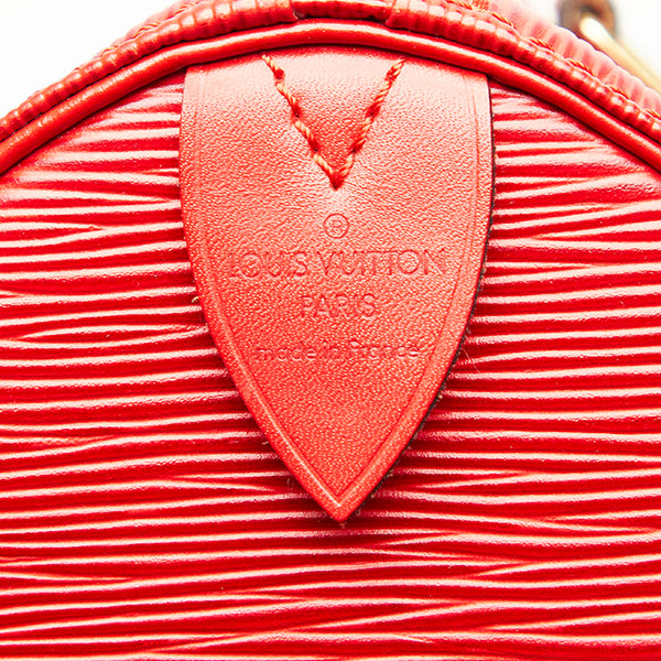 ルイ ヴィトン エピ スピーディ30 M43007 レッド レザー ハンドバッグ レディース LOUIS VUITTON 中古