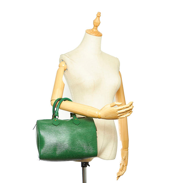 ルイ ヴィトン エピ スピーディ25 M43014 グリーン レザー ハンドバッグ レディース LOUIS VUITTON 中古