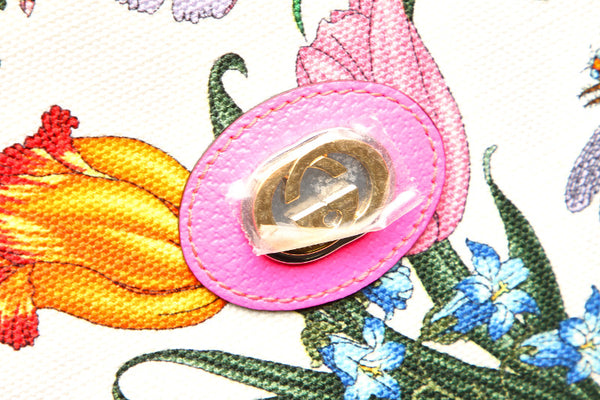 グッチ フローラ ネオン 550141 ピンク　マルチ キャンバス レザー ハンドバッグ ショルダーバッグ 2WAY レディース GUCCI 中古