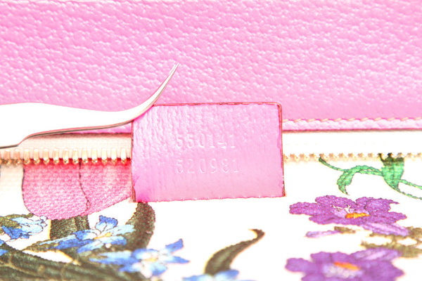 グッチ フローラ ネオン 550141 ピンク　マルチ キャンバス レザー ハンドバッグ ショルダーバッグ 2WAY レディース GUCCI 中古