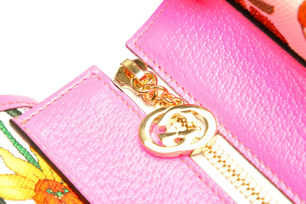 グッチ フローラ ネオン 550141 ピンク　マルチ キャンバス レザー ハンドバッグ ショルダーバッグ 2WAY レディース GUCCI 中古