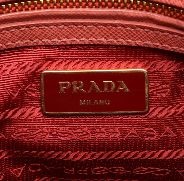 プラダ ピンク サフィアーノ ハンドバッグ レディース PRADA 中古