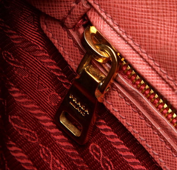 プラダ ピンク サフィアーノ ハンドバッグ レディース PRADA 中古