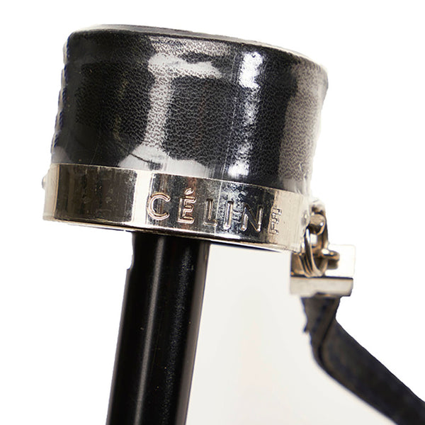 セリーヌ 折り畳み 雨傘 ネイビー ナイロン レディース CELINE 【中古】