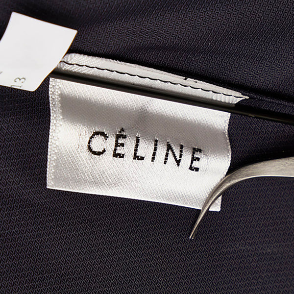 セリーヌ 折り畳み 雨傘 ネイビー ナイロン レディース CELINE 【中古】