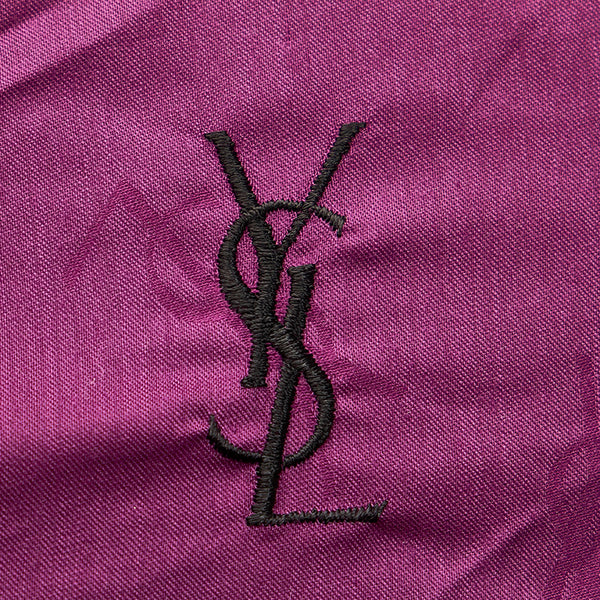 サンローラン フリル 折り畳み 日傘 パープル ナイロン レディース SAINT LAURENT 【中古】