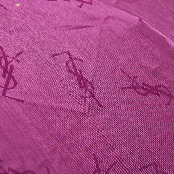 サンローラン フリル 折り畳み 日傘 パープル ナイロン レディース SAINT LAURENT 【中古】