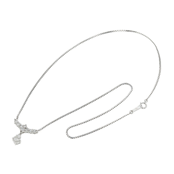 Pt900 プラチナ Pt850 プラチナ ダイヤ0.44ct ダイヤ0.65ct ネックレス レディース 【中古】