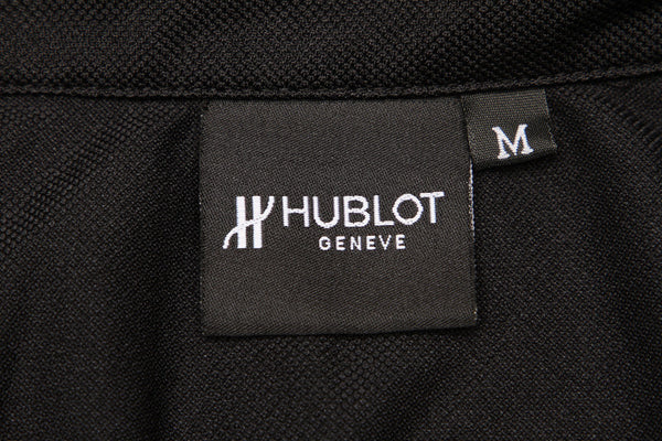 ウブロ コラボ アイルトンセナ ポロ ブラック 黒 ポリエステル 半袖シャツ メンズ HUBLOT 中古