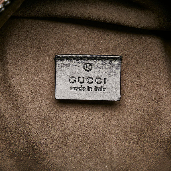 グッチ GGカレイド 406370 ブラウン ブラック PVC レザー リュック バックパック メンズ GUCCI 【中古】