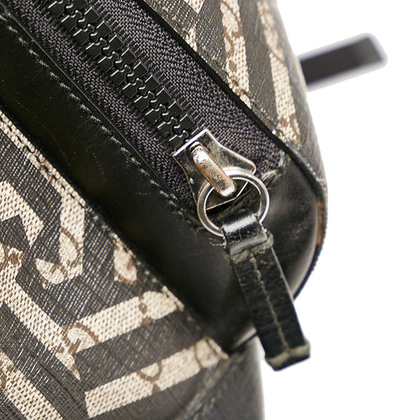 グッチ GGカレイド 406370 ブラウン ブラック PVC レザー リュック バックパック メンズ GUCCI 【中古】