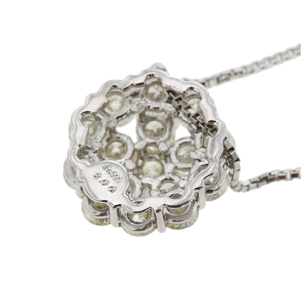 Pt900 プラチナ Pt850 プラチナ ダイヤ2.00ct ネックレス レディース 【中古】