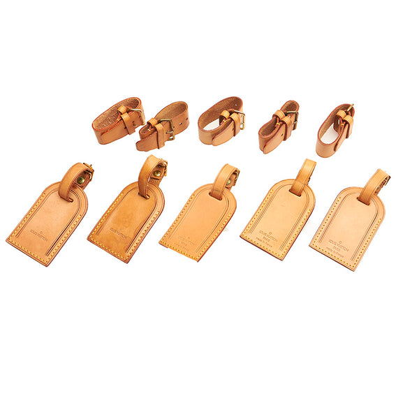 ルイ ヴィトン ポワニエ　ネームタグ5点セット ベージュ ヌメ革 レディース LOUIS VUITTON 【中古】