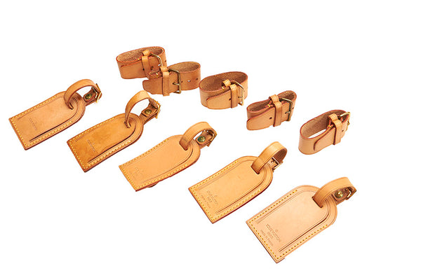 ルイ ヴィトン ポワニエ　ネームタグ5点セット ベージュ ヌメ革 レディース LOUIS VUITTON 【中古】