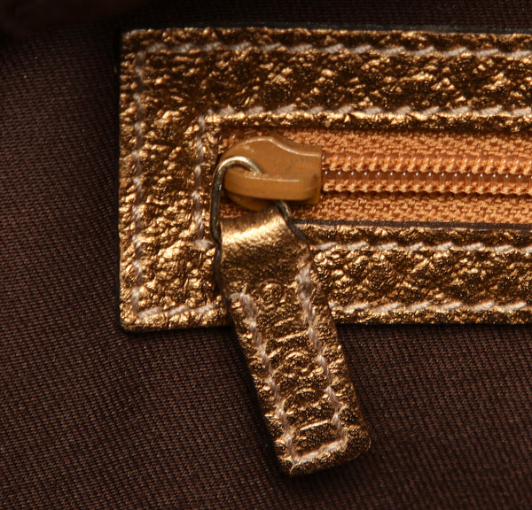 グッチ GGキャンバス 145993 ベージュ キャンバス レザー ショルダーバッグ レディース GUCCI 中古