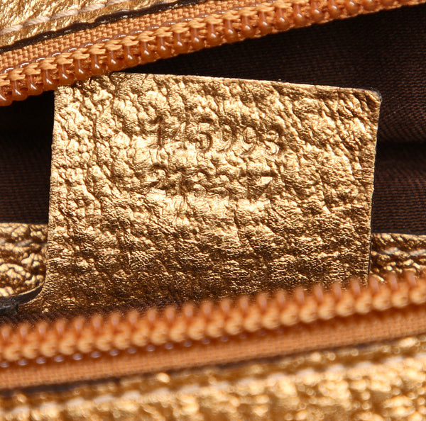 グッチ GGキャンバス 145993 ベージュ キャンバス レザー ショルダーバッグ レディース GUCCI 中古