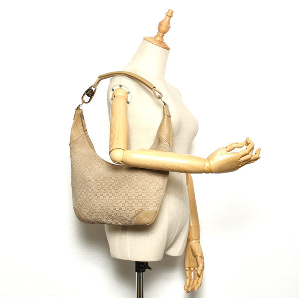 グッチ 001・4157 ベージュ スウェード ショルダーバッグ レディース GUCCI 中古